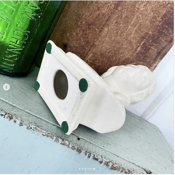 Vintage Jesus White Porcelain Ceramic Figurine Bust Statue Incised 1004 USA - Picture 6 of 6